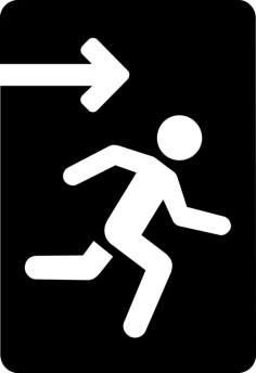 Emergency Exit Outline Icon Svg Set, Free Vectors File